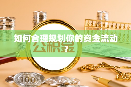 中和如何合理规划你的资金流动？