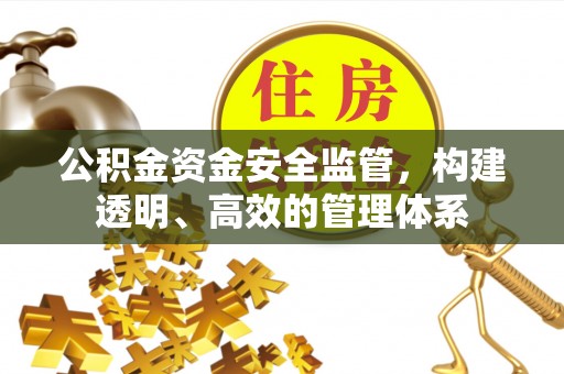 中和公积金资金安全监管，构建透明、高效的管理体系