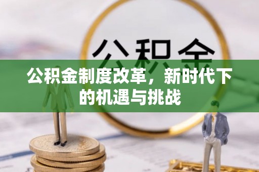 中和公积金制度改革，新时代下的机遇与挑战