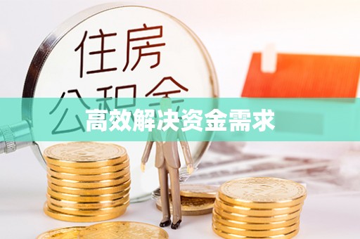 中和高效解决资金需求
