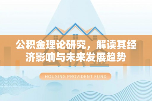 中和公积金理论研究，解读其经济影响与未来发展趋势