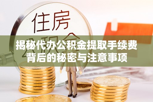 中和揭秘代办公积金提取手续费背后的秘密与注意事项