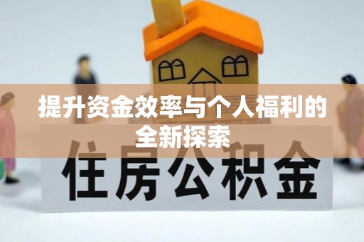 中和提升资金效率与个人福利的全新探索